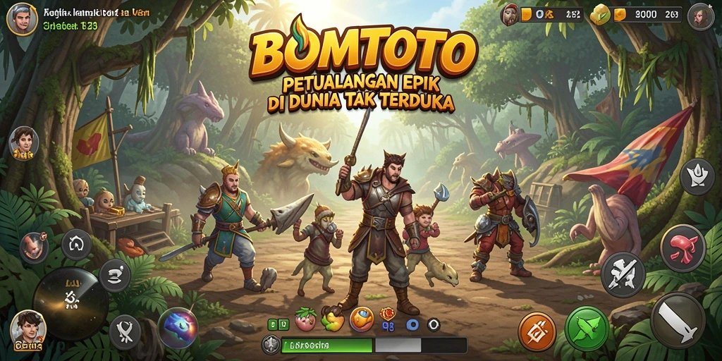 Tampak gameplay menegangkan dan petualangan seru di BOMTOTO.