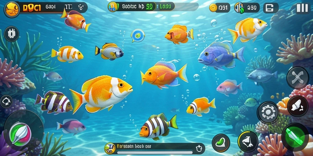Tampilan grafik menawan dari gameplay DYO1 Tembak Ikan.