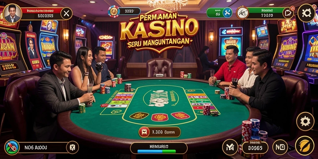 Tampilan gameplay N06 yang menarik dan penuh warna saat bermain Kasino.