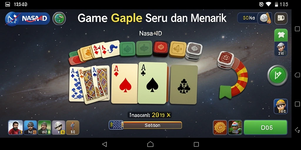 Screenshot menampilkan gameplay seru Gaple di NASA4D.