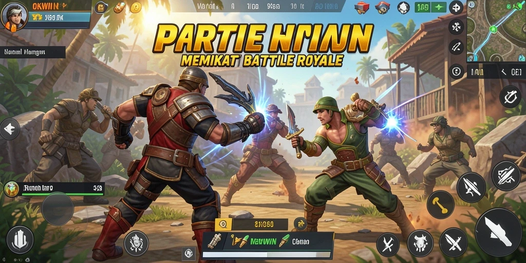 Gameplay seru dan menegangkan di OKWIN Battle Royale.