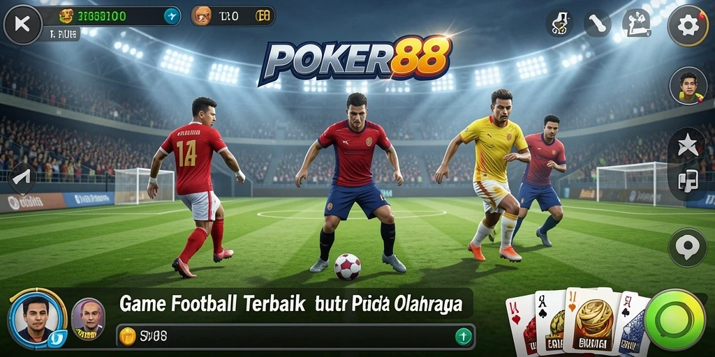 Tampilan gameplay POKER88 dengan aksi sepak bola yang menarik.