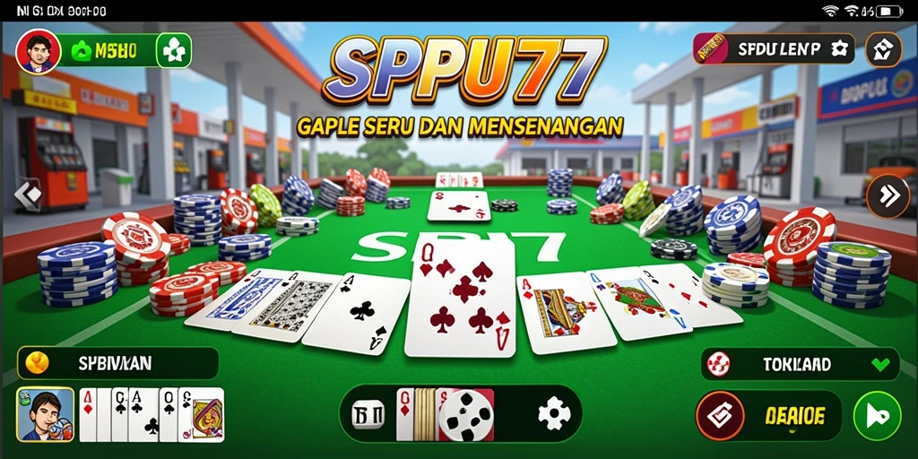 Tampilan gameplay SPBU77 yang menarik dengan karakter unik.