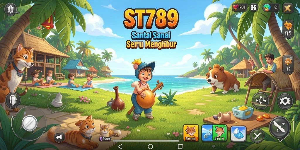 Tampilan gameplay ST789 yang menyenangkan dan penuh warna.