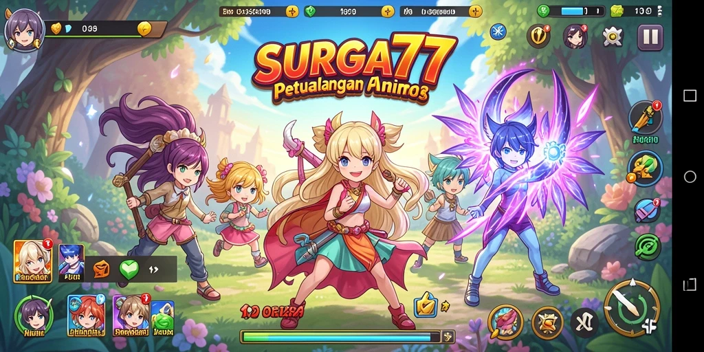 Tampilan gameplay yang seru dan penuh aksi dalam SURGA77.