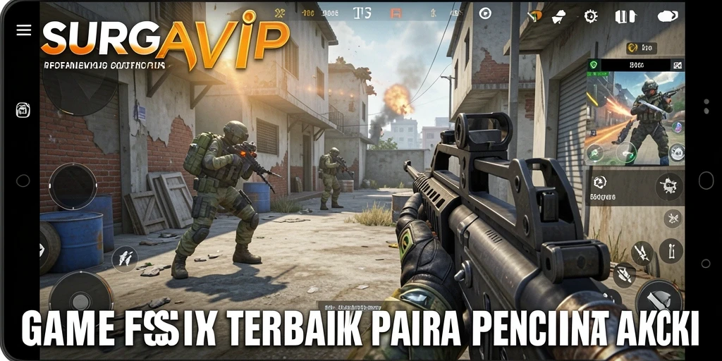 Tampilan gameplay SURGAVIP yang mendebarkan dan penuh aksi.